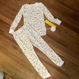 NWT Caden Lane Colorable Two Piece Pajama set Jurassic playground